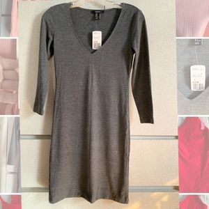 Long sleeved gray forever 21 dress